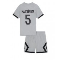 Paris Saint-Germain Marquinhos #5 Fotballklær Bortedraktsett Barn 2022-23 Kortermet (+ korte bukser)